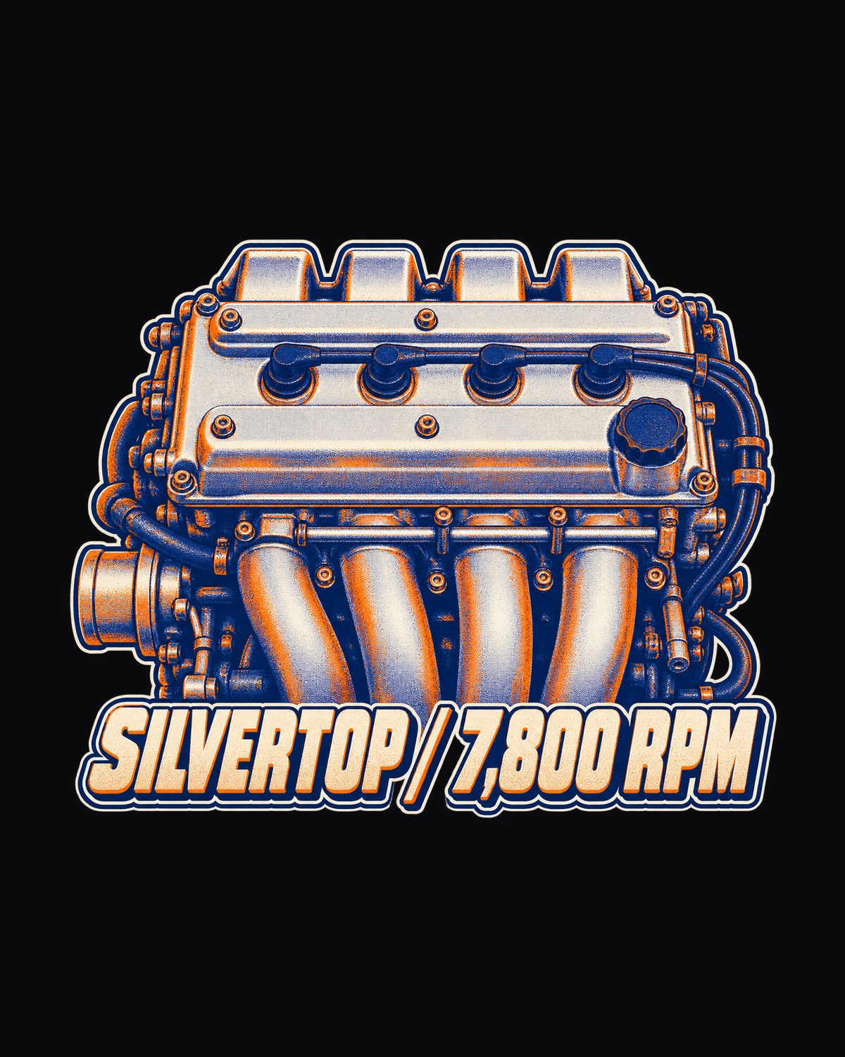Toyota Corolla AE101 Silvertop Riso Macro Shirt, 7,800 RPM design only
