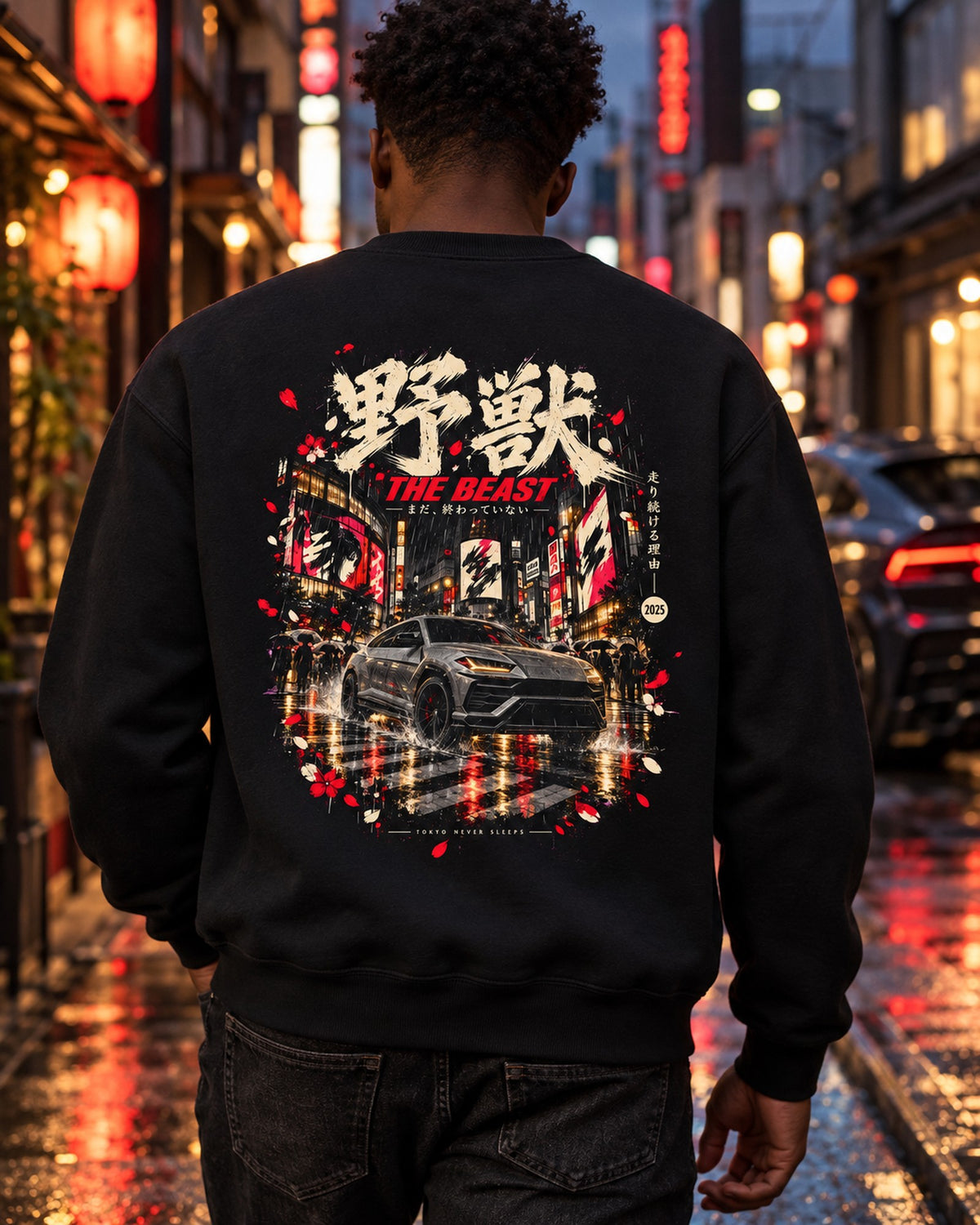 Lamborghini Urus The Beast Shirt, Hoodie & More Crewneck Black worn hero