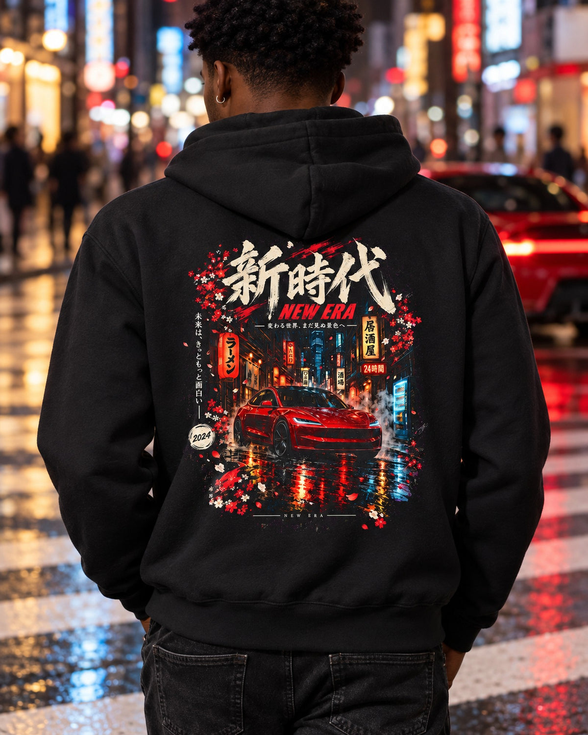 Tesla Model 3 Highland New Era Shirt, Hoodie & More Zip Hoodie Black worn hero