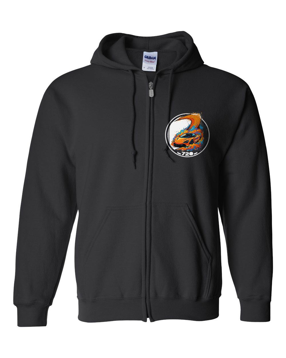 Zip Hoodie Black front