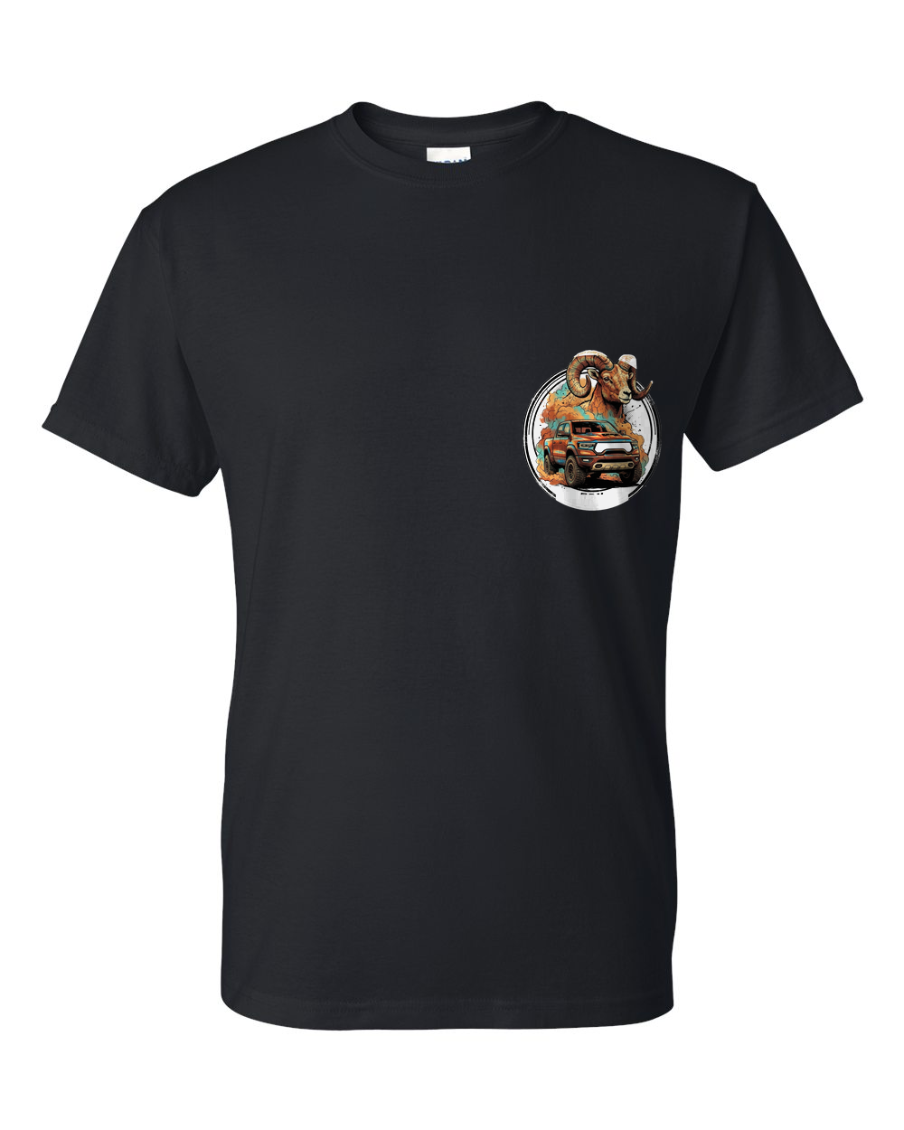 Ram TRX Bighorn T-Shirt — Black front emblem