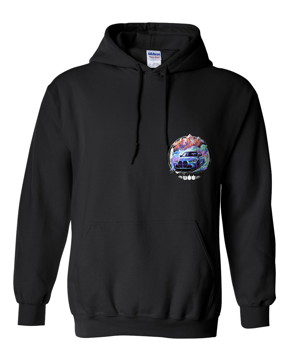 Pull Over Hoodie Black front