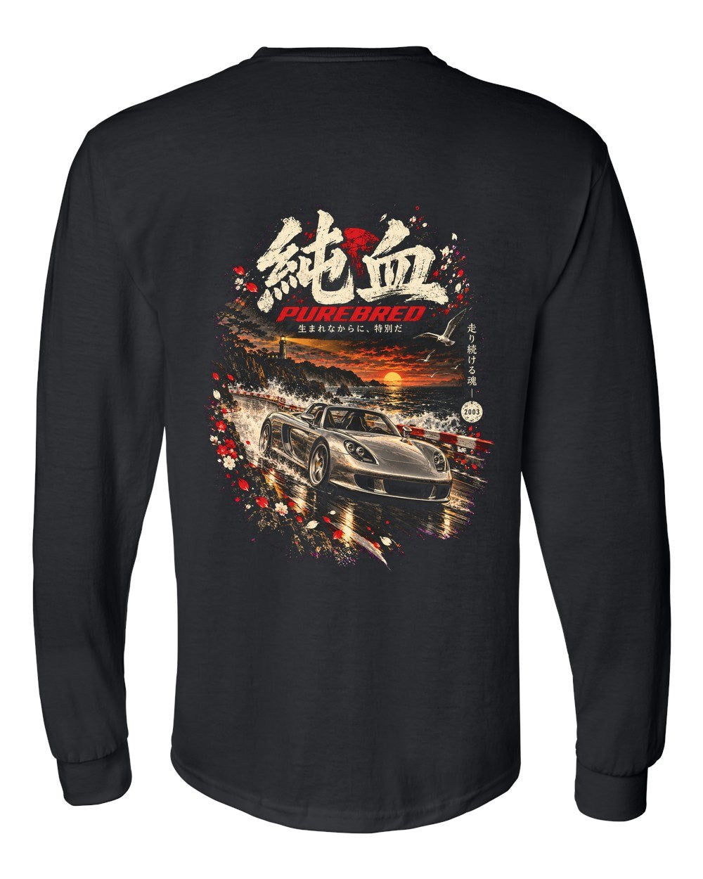 Porsche Carrera GT Long Sleeve Black back