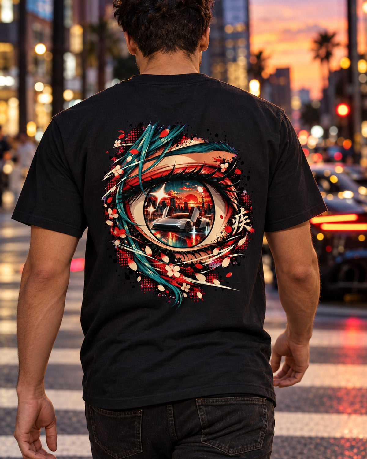 Tesla Roadster 2026 Anime Girl Shirt, Hoodie & More T-Shirt Black worn hero