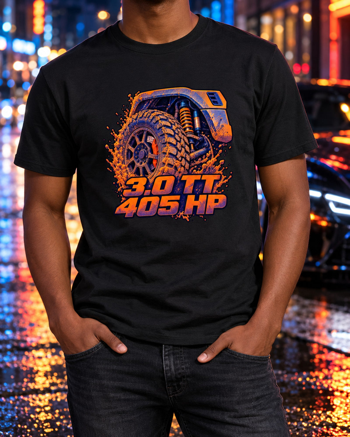 Ford Ranger Raptor P703 Mud Brake Riso Wheel Tee T-Shirt Black worn hero