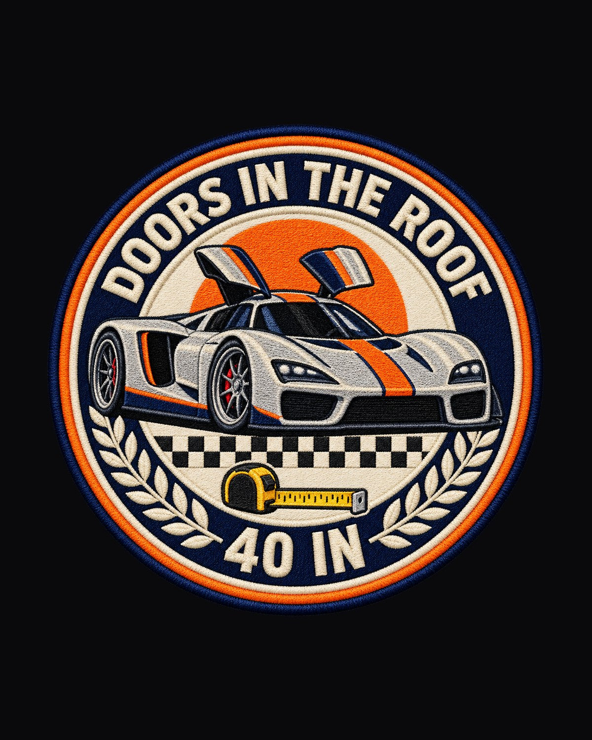 GT40 Mk II Roof Doors Crest Tee, Ford Racing Car Shirt design only