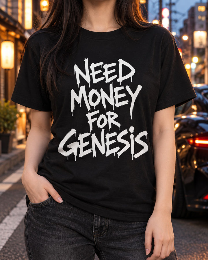 Need Money For Genesis Shirt, Funny Car Guy Tee T-Shirt Black worn hero