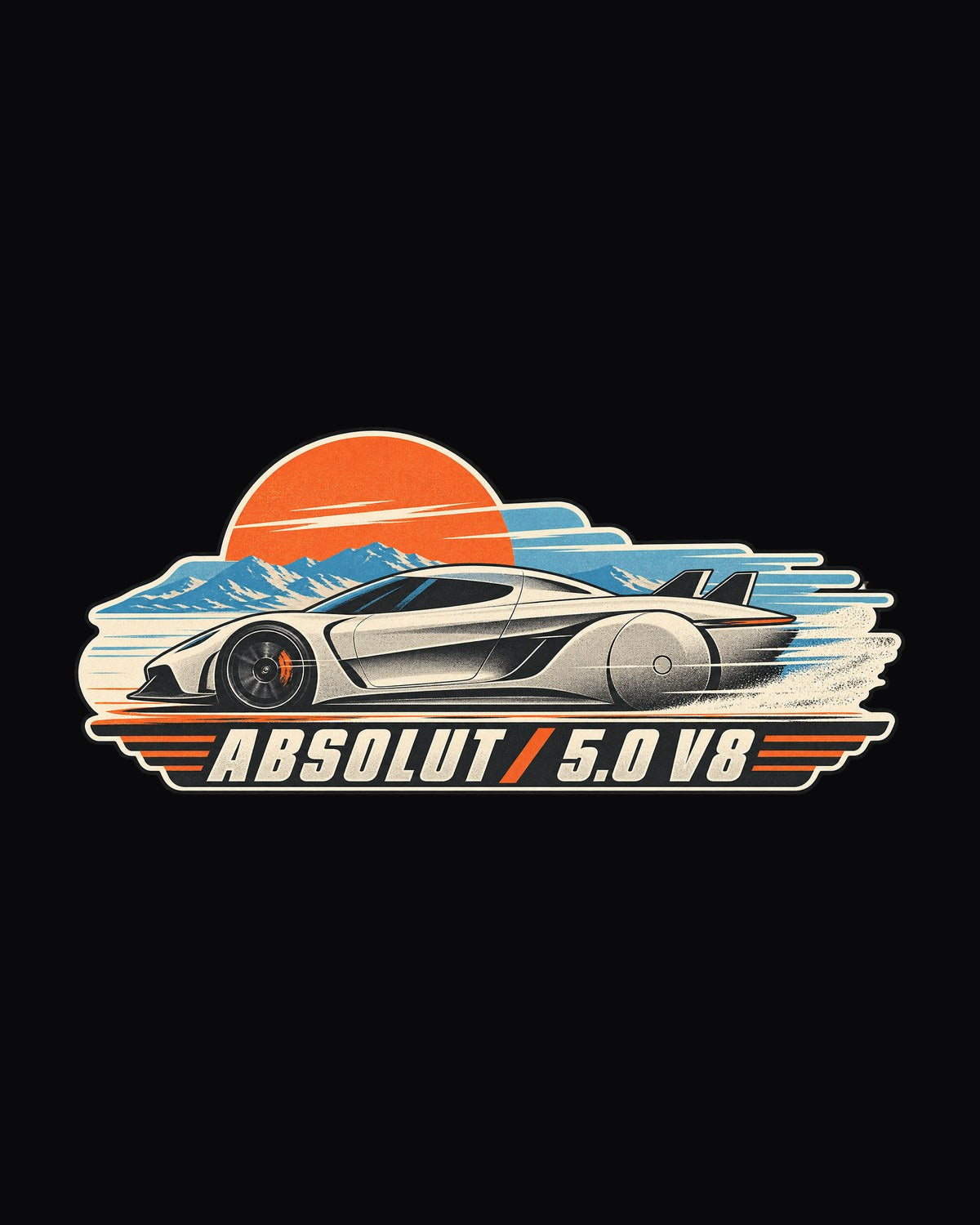 Koenigsegg Jesko Absolut 2019 Vintage Race Poster print Shirt design only