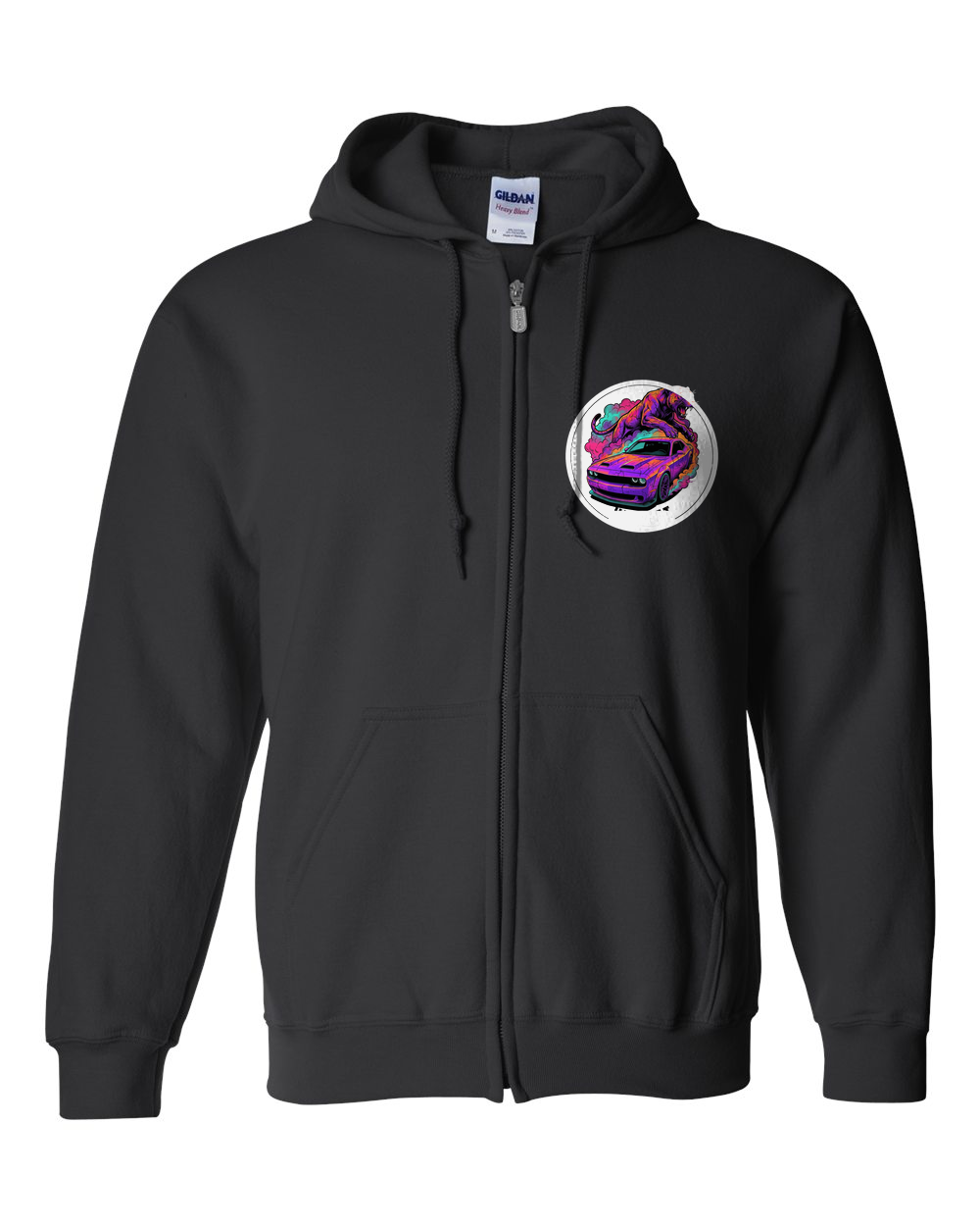 Zip Hoodie Black front