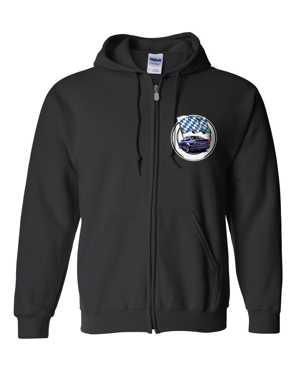 Zip Hoodie Black front