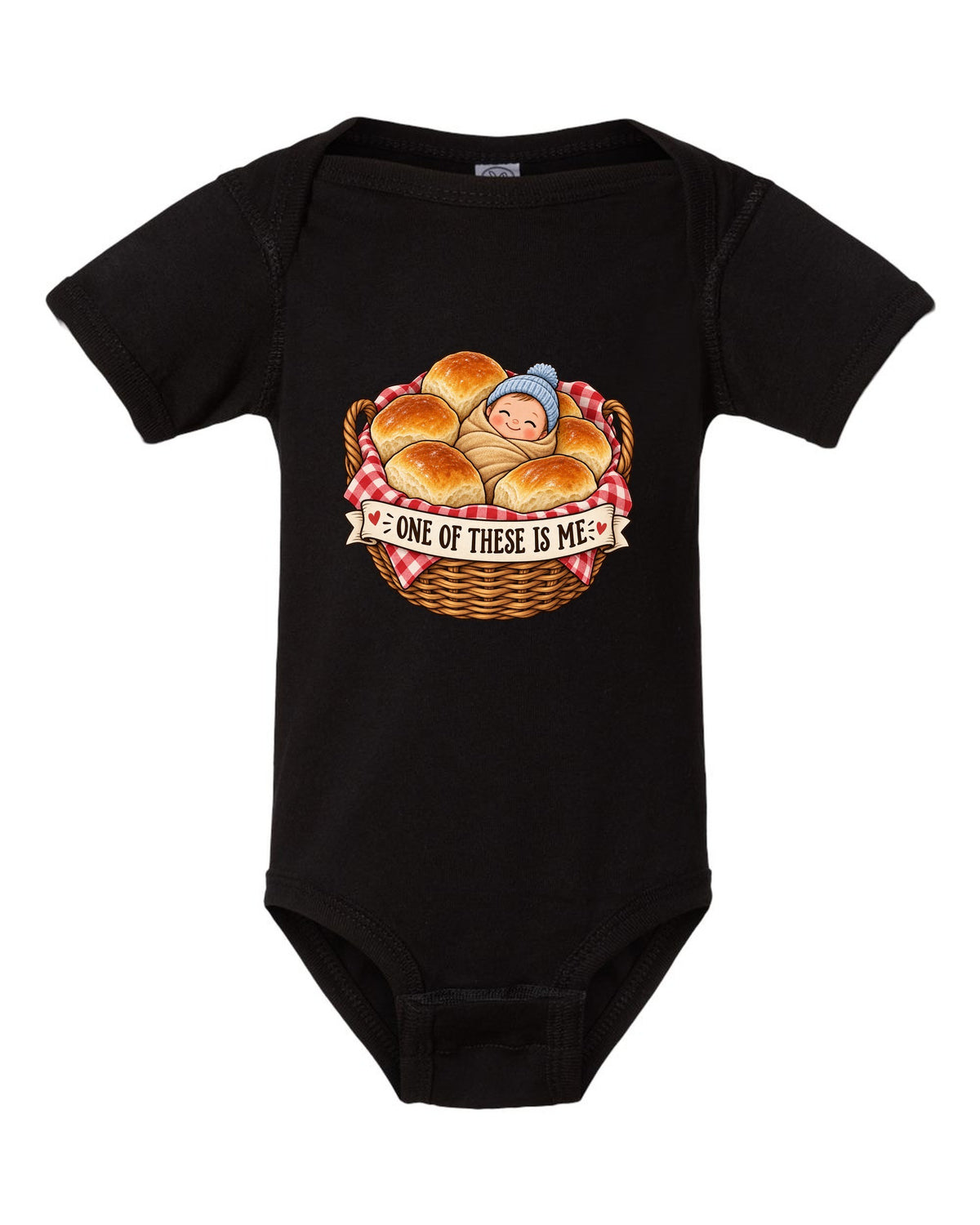 Patent-style drag blueprint print of a Ford Mustang Fox Body notchback with 3.73 gears 8.8 rear text black baby onesie front view with the design