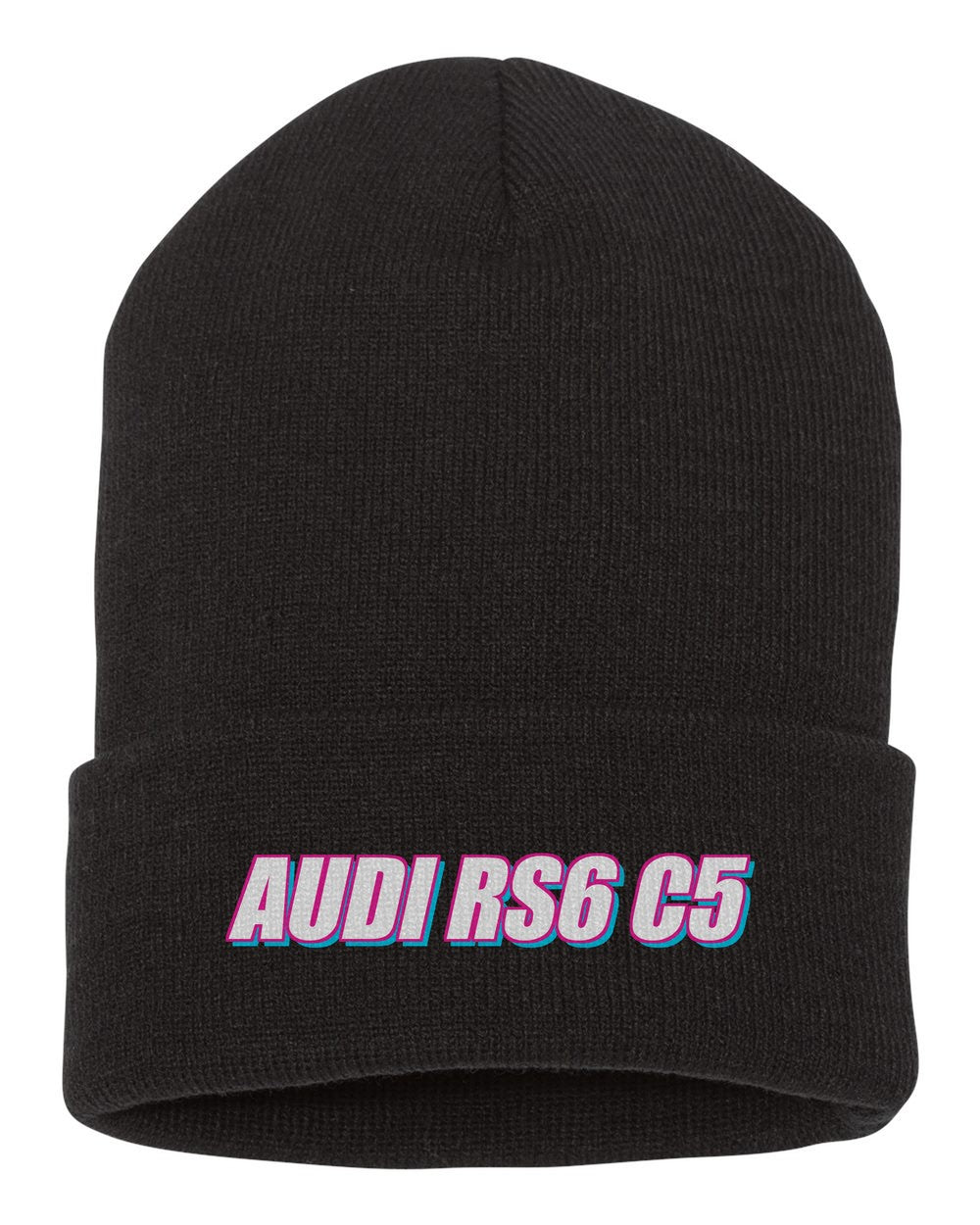 Audi Rs6 C5 black beanie front view with car name