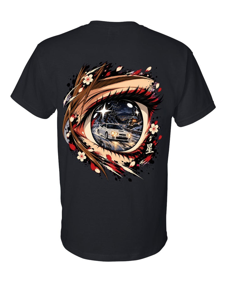 Toyota Celica GT-Four ST205 Anime Girl T-Shirt Black back