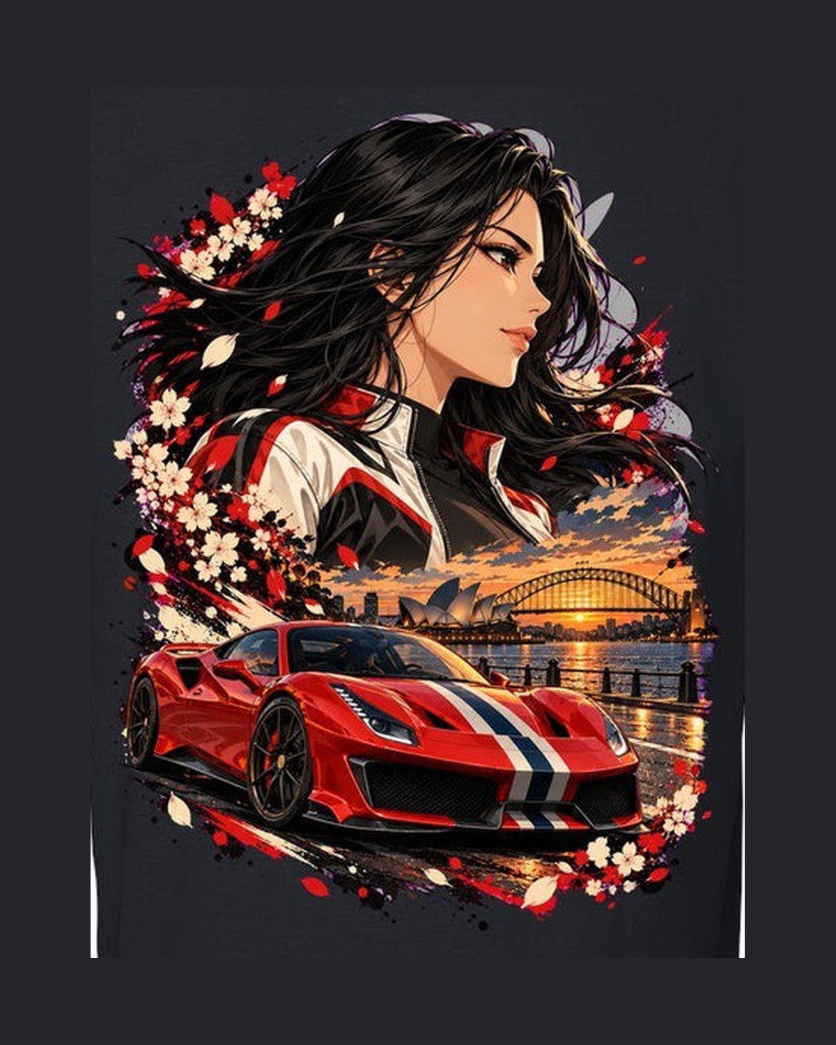 Ferrari 488 Pista Anime Girl Shirt, Hoodie & More design only