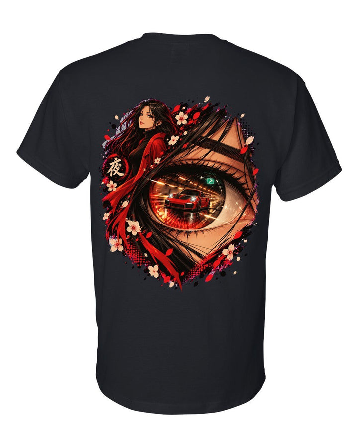 Porsche 911 GT2 RS Anime Girl T-Shirt Black back