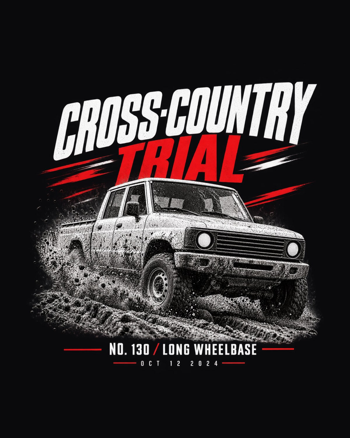 Land Rover Defender 130 Cross-Country Trial Race Poster Tee design only