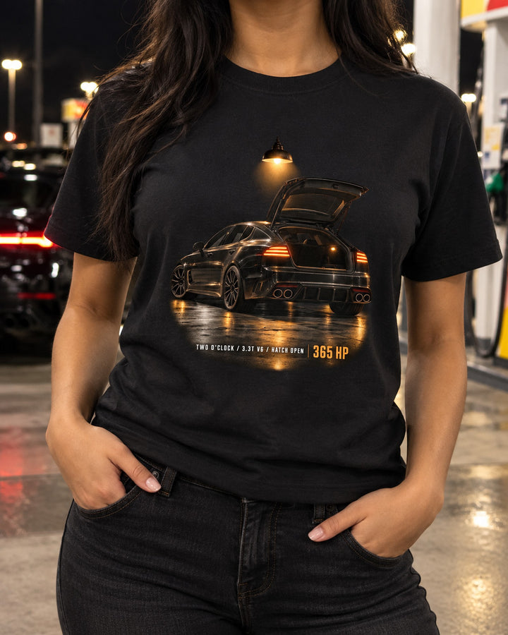Kia Stinger GT CK Garage Night print Shirt, Car Guy Gift T-Shirt Black worn hero