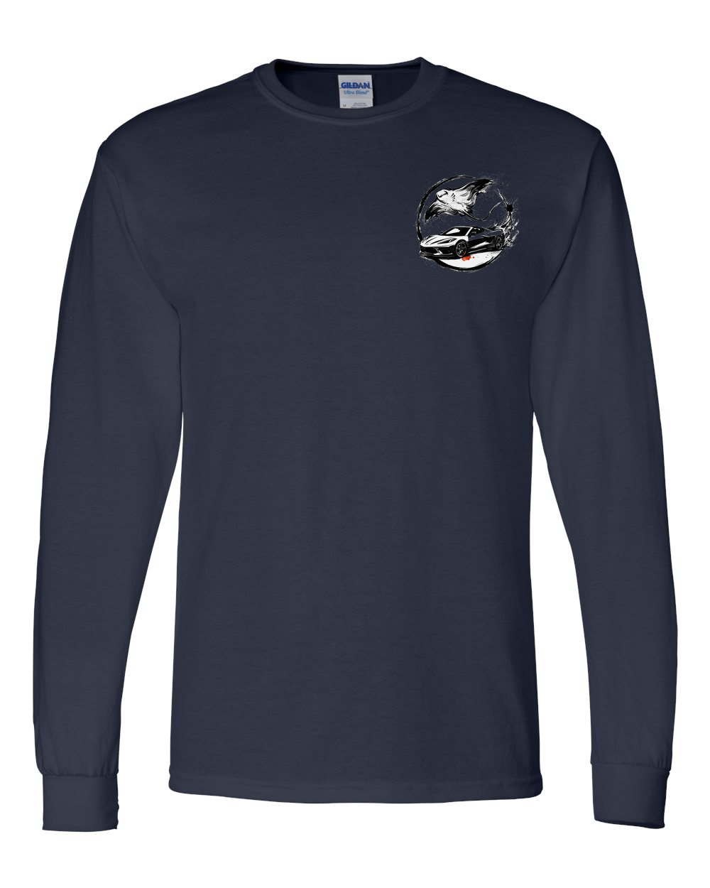 Stingray Blade Long Sleeve T-Shirt Navy front
