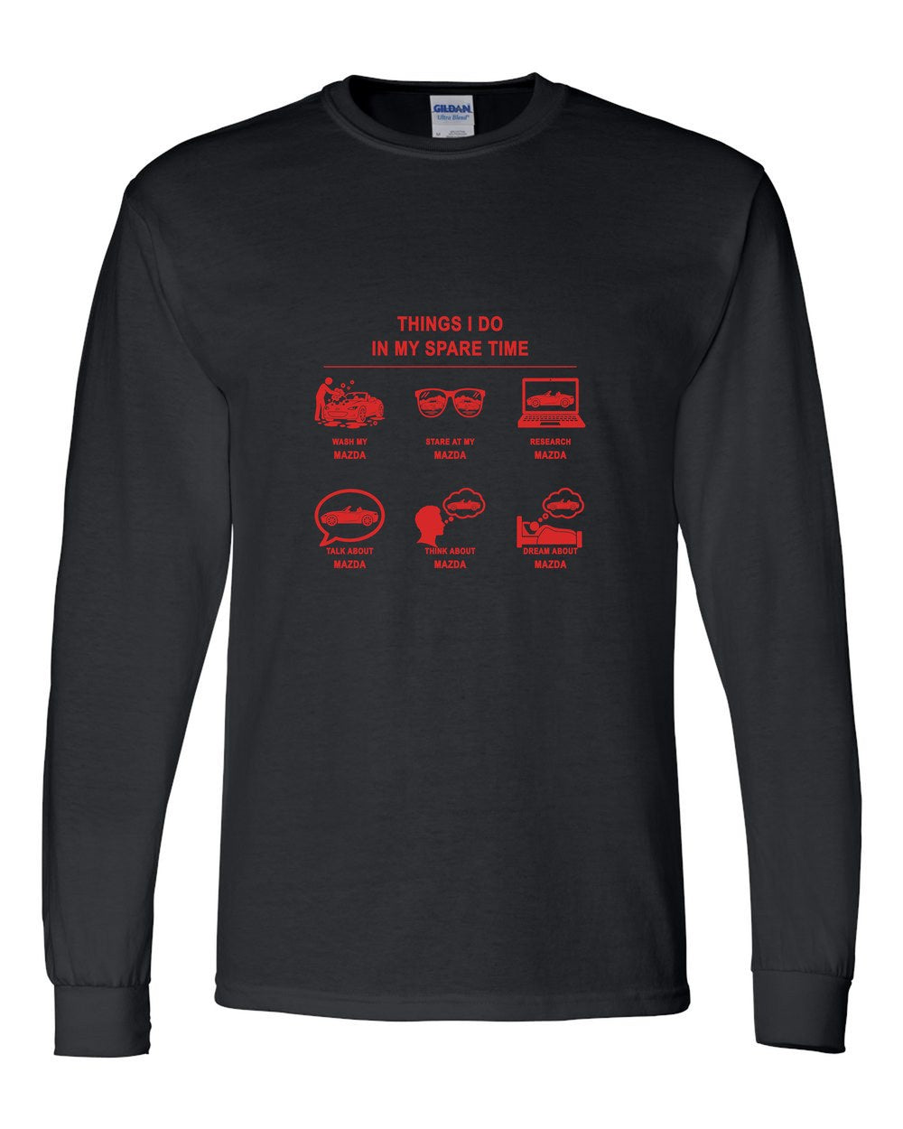 Mazda Things I Do Long Sleeve Black front