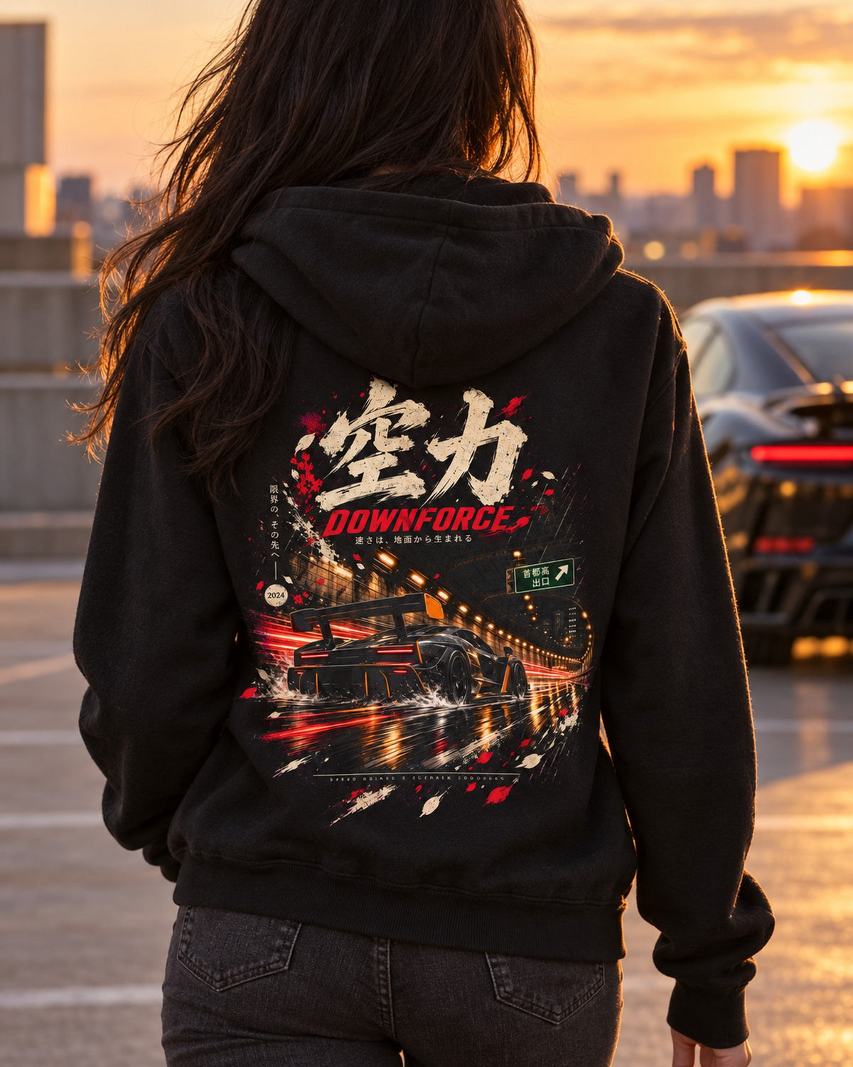 McLaren Senna Downforce Shirt, Hoodie & More Zip Hoodie Black worn hero
