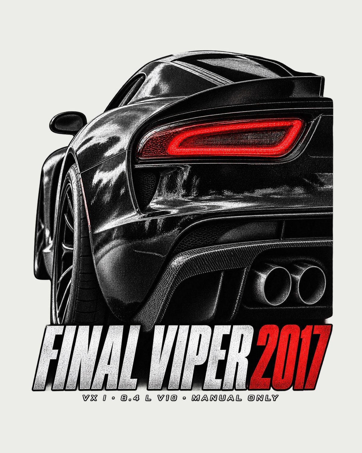 2014 Dodge Viper SRT VX I Rear Taillight Macro Tee design only