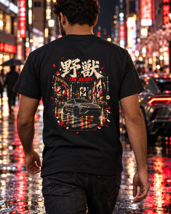 Lamborghini Urus The Beast Shirt, Hoodie & More T-Shirt Black worn hero