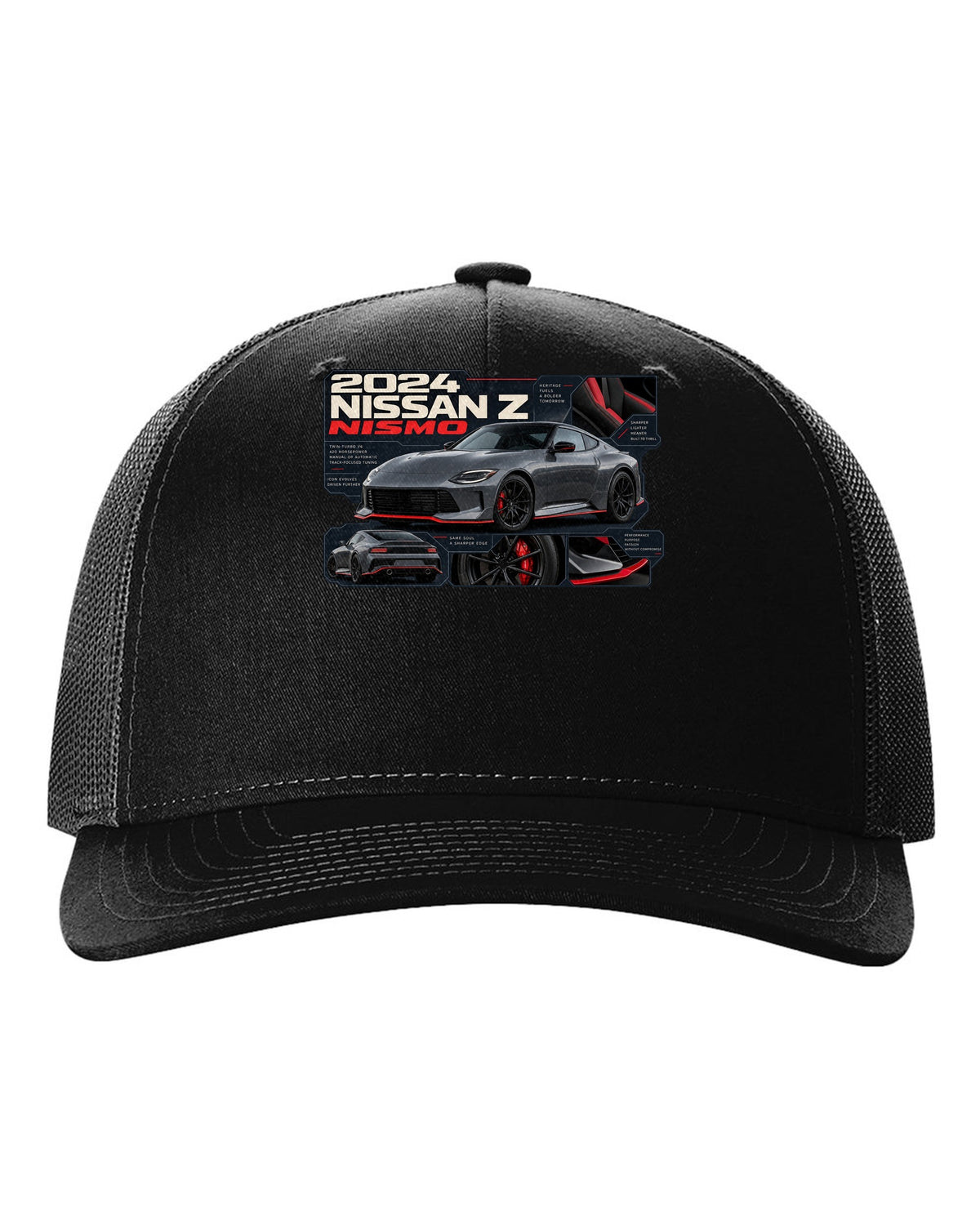 Nissan GT-R50 Italdesign Dossier black hat front view with the design