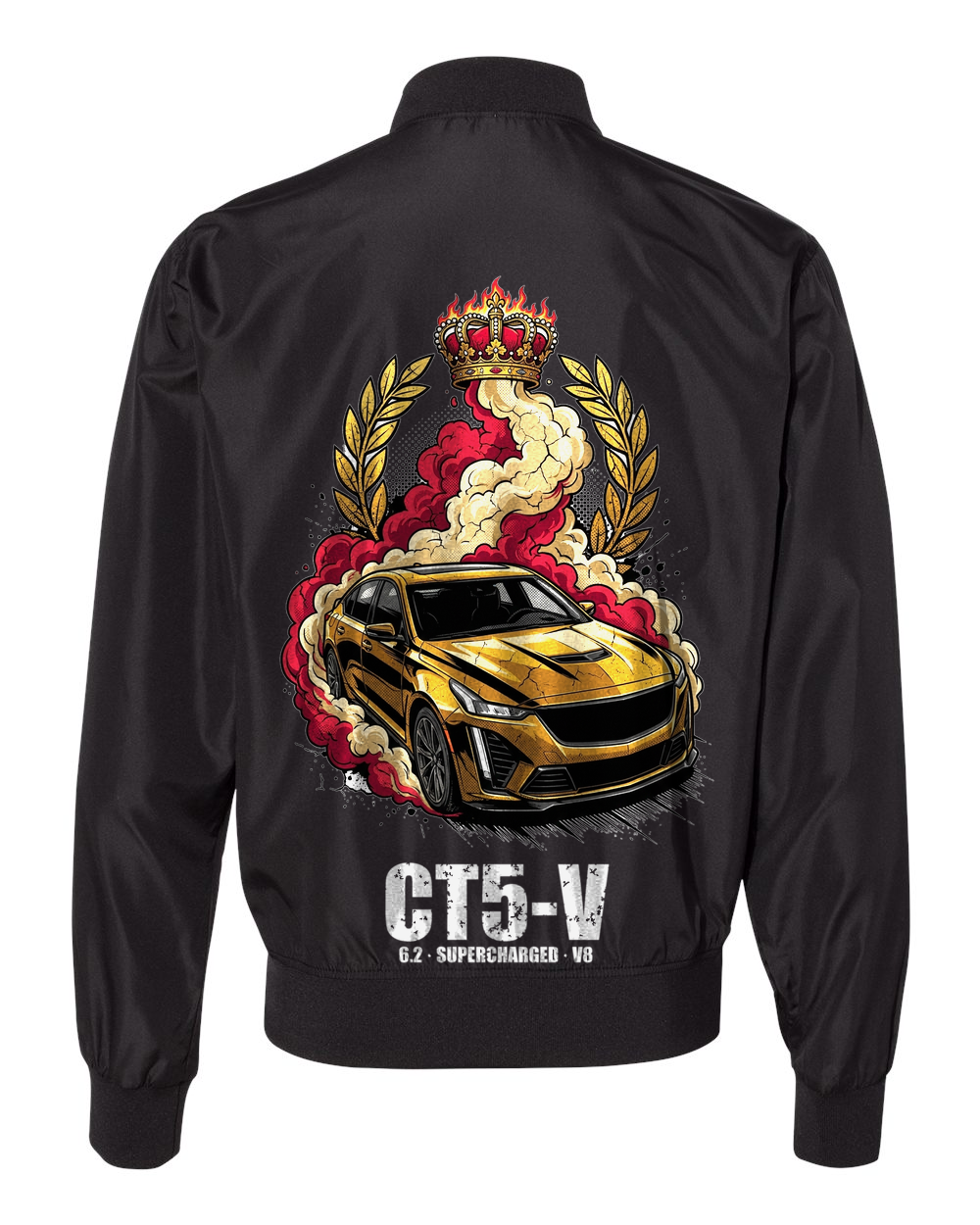 Cadillac CT5-V Crown Bomber Jacket — Black back