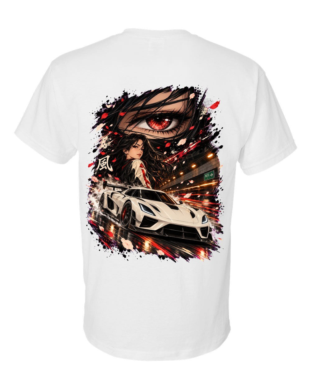 Koenigsegg Jesko Anime Girl T-Shirt White back