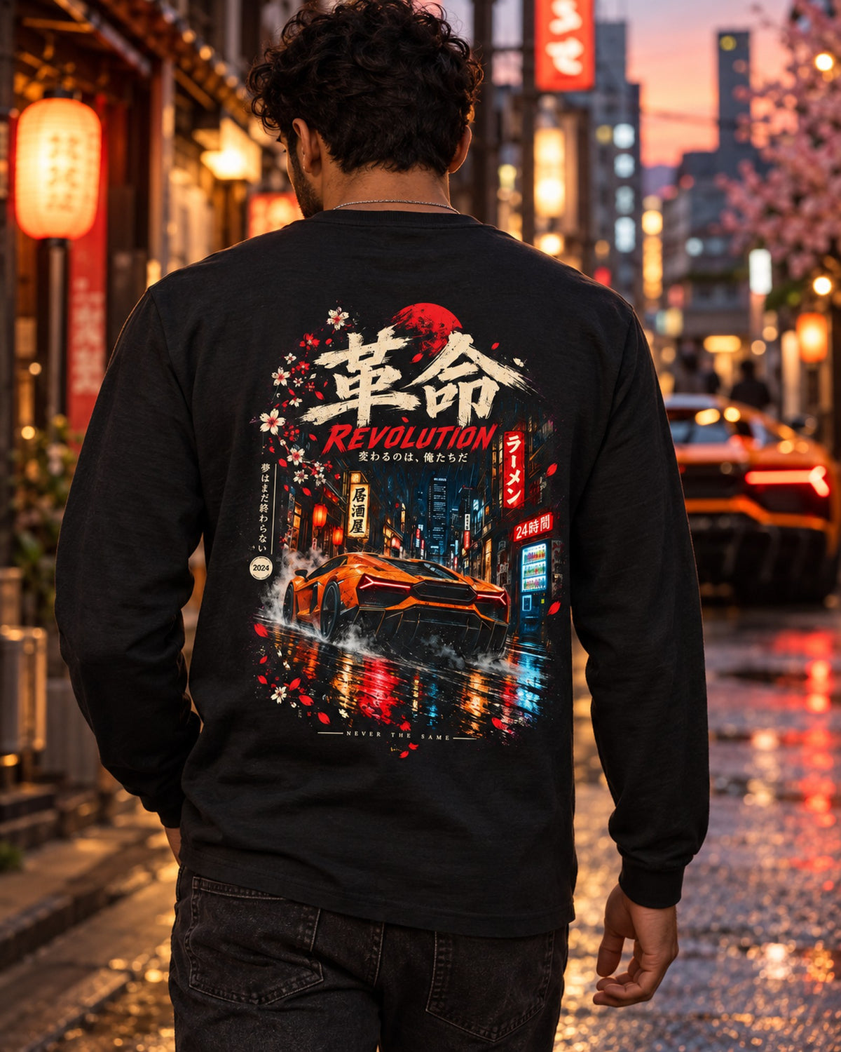 Lamborghini Revuelto Revolution Shirt, Hoodie & More Long Sleeve Black worn hero