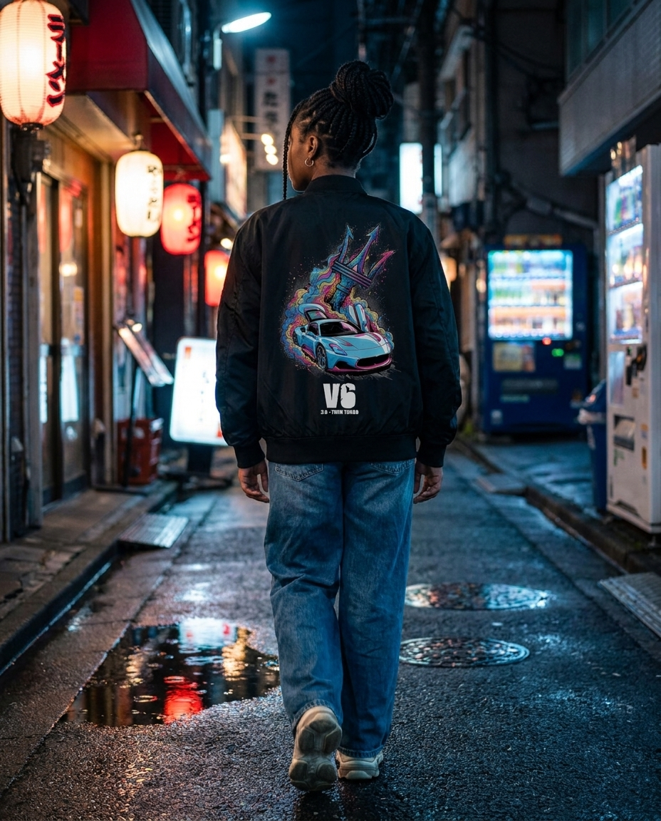 Black Bomber Jacket street