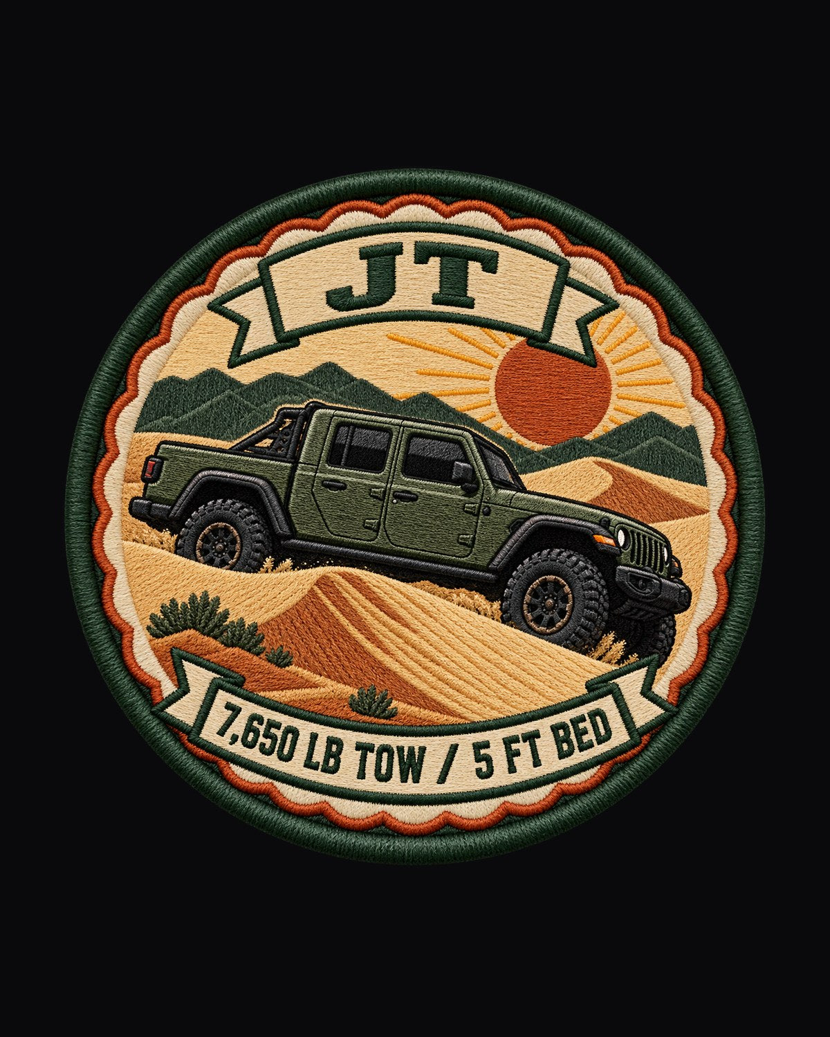 Jeep Gladiator JT Tow Rating Varsity Crest Tee, Truck Gift design only