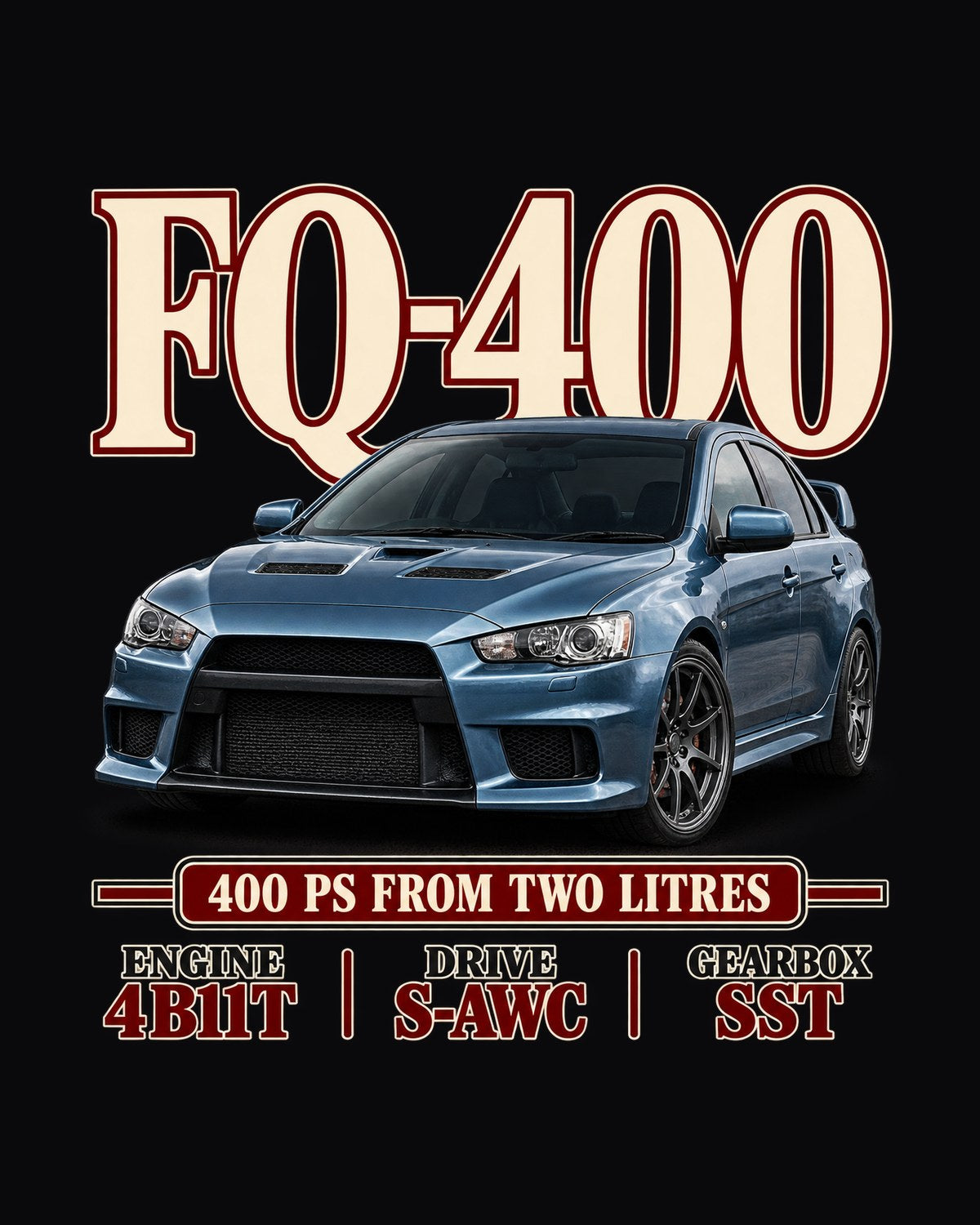 Mitsubishi Lancer Evolution X FQ-400 Archive Panel Shirt design only