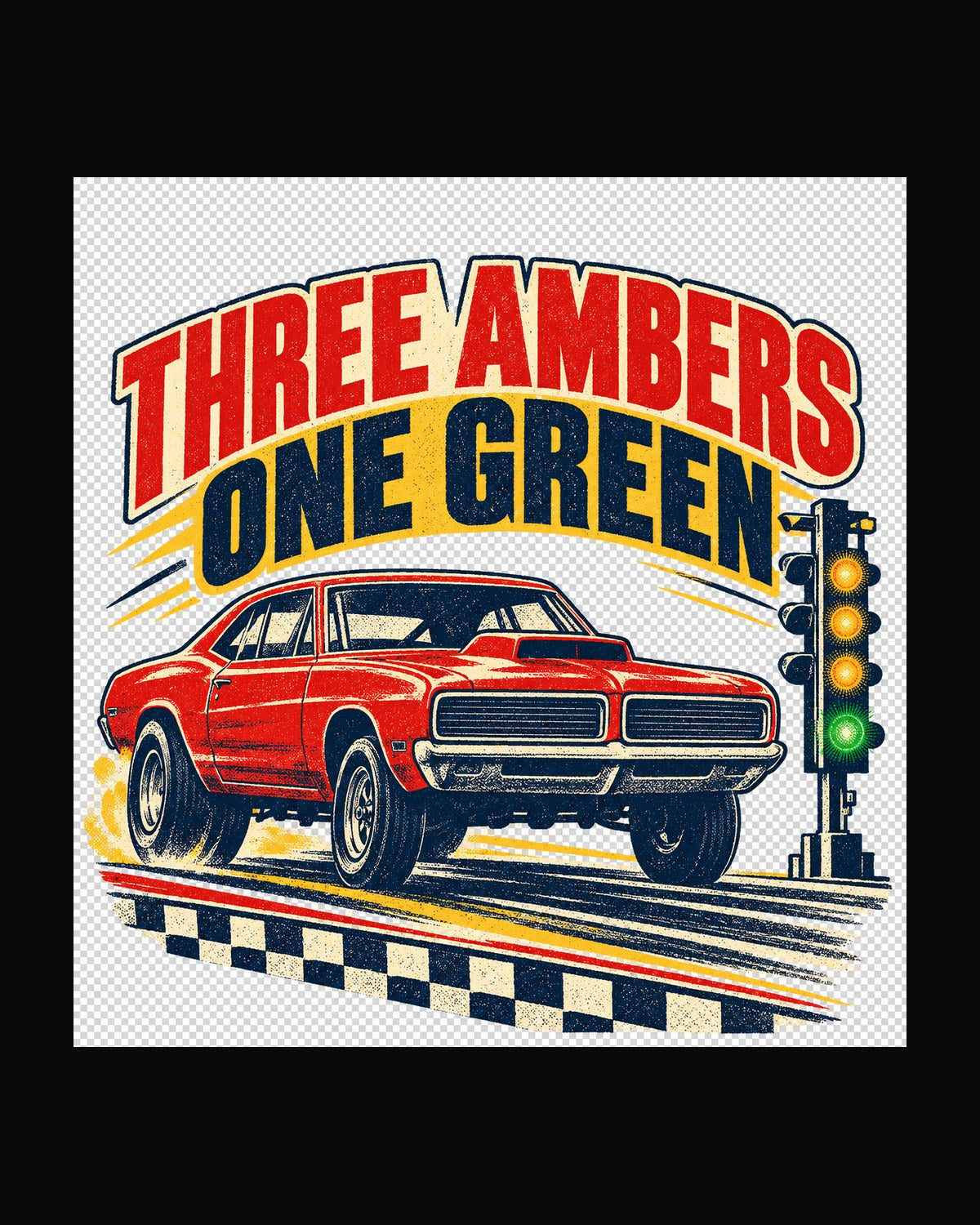 1969 Plymouth Road Runner Drag Poster Shirt, Mopar Tee design only