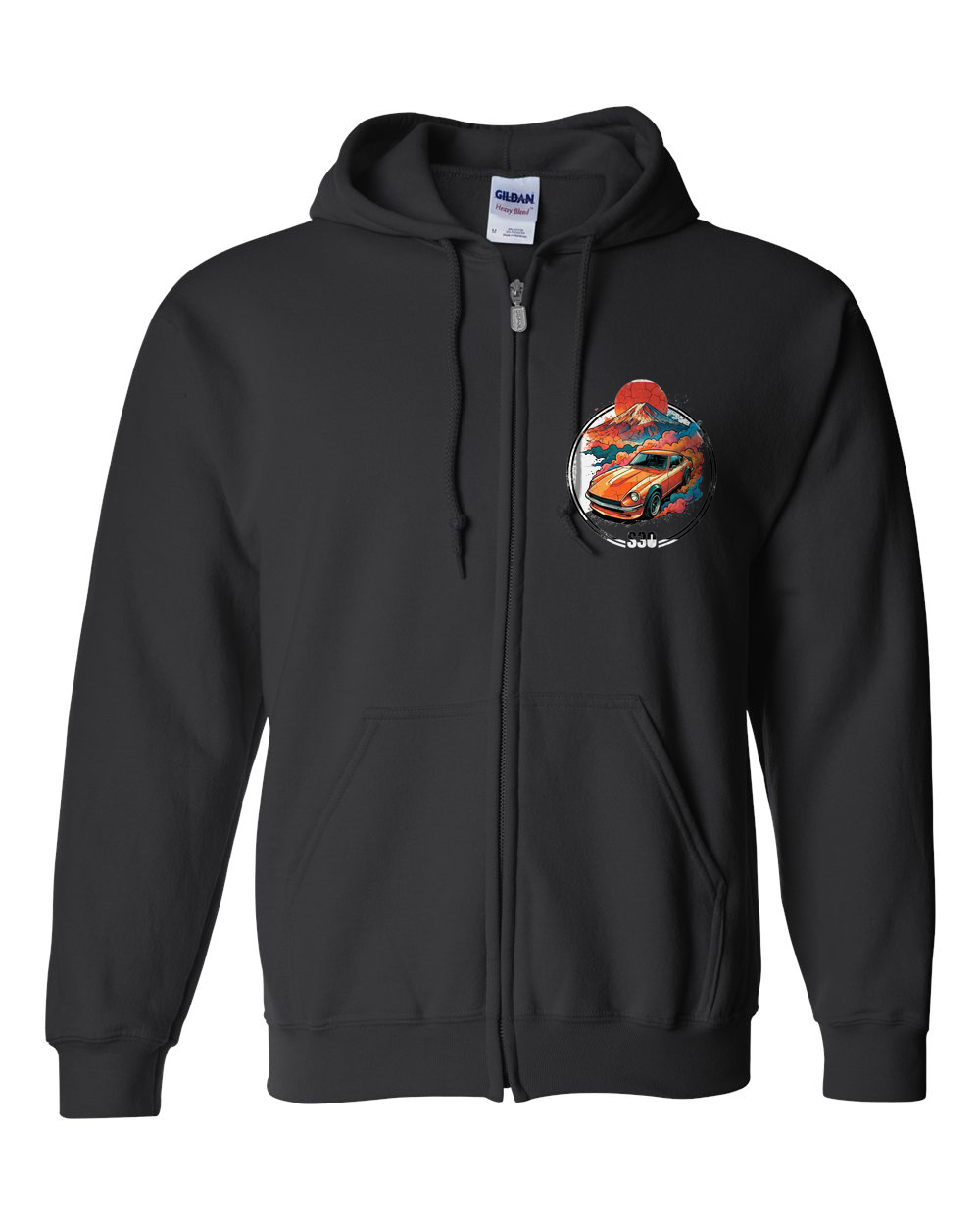 Zip Hoodie Black front