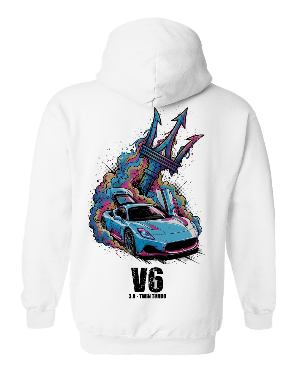 Pull Over Hoodie White back