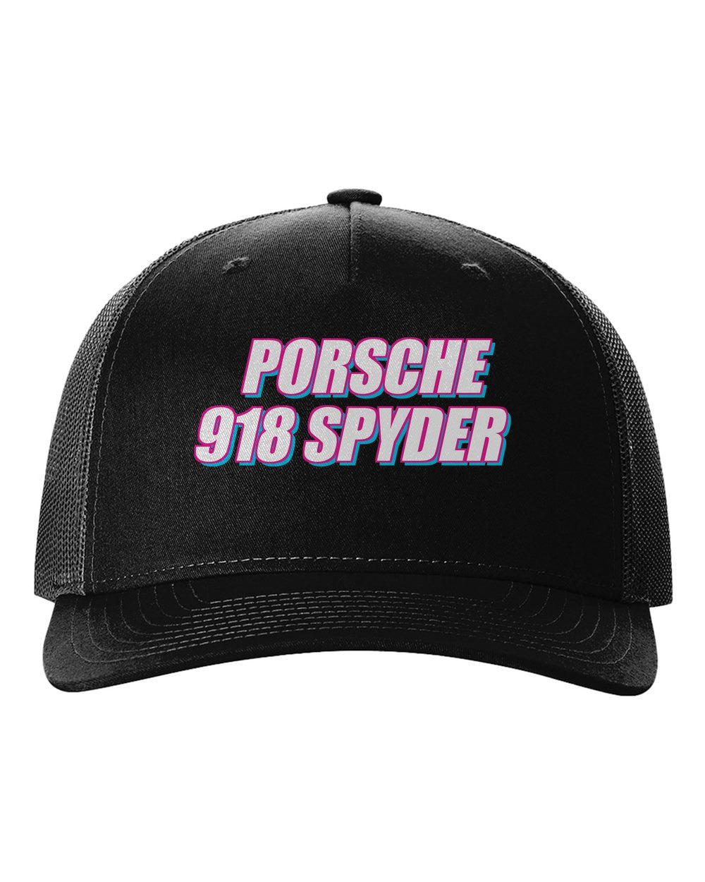 black hat front view with car name