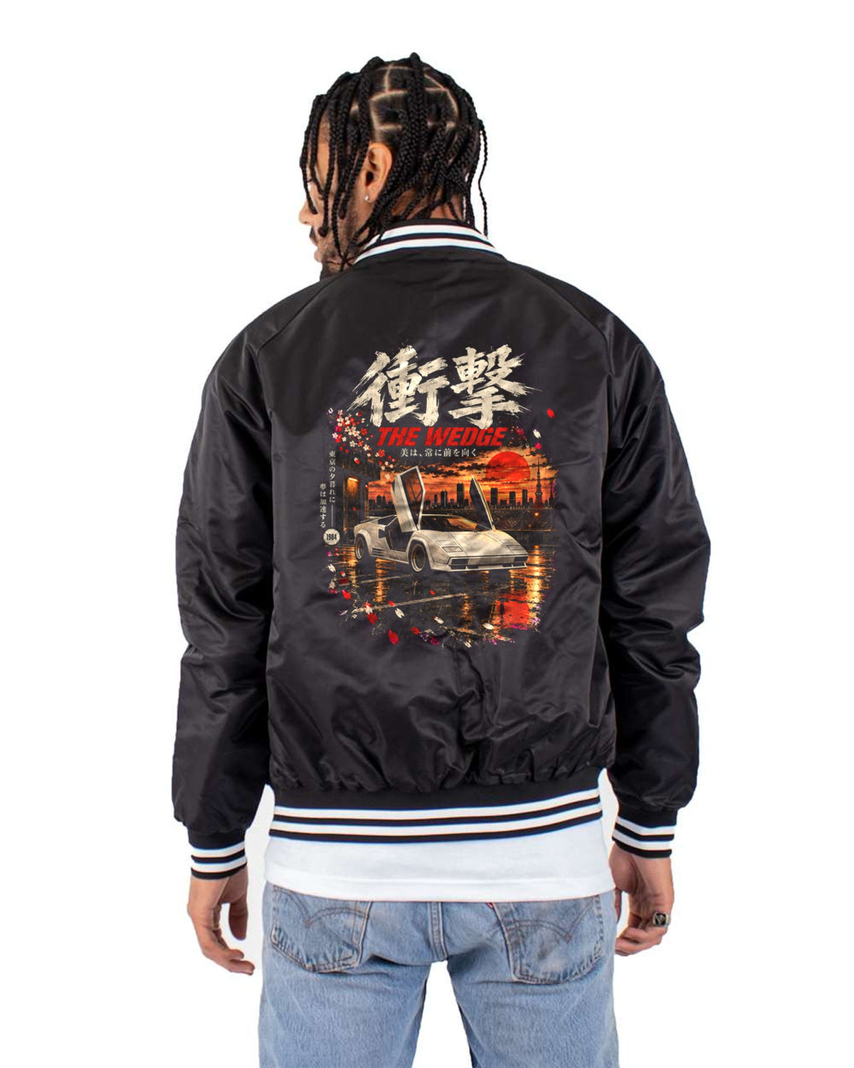 Lamborghini Countach The Wedge Shirt, Hoodie & More Bomber Jacket Black back