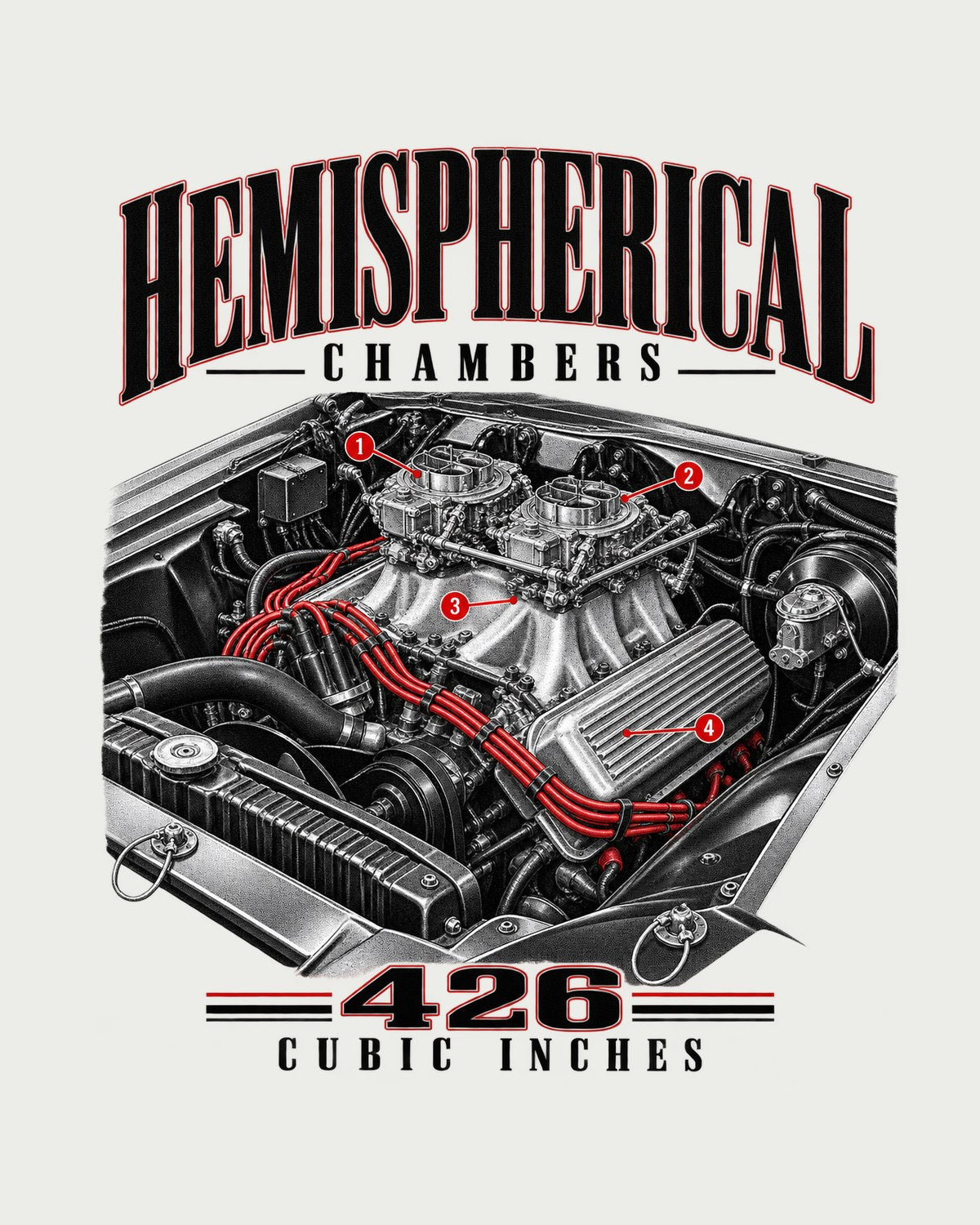 1970 Plymouth Cuda 426 Hemi Engine Hero print Shirt design only