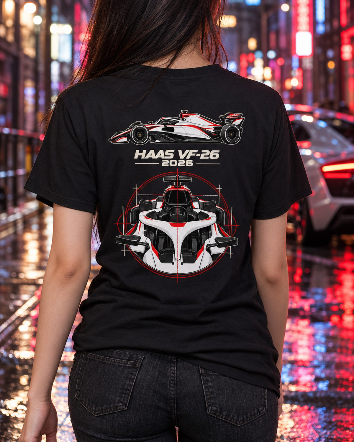 Haas VF-26 F1 2026 Halo Study Shirt, Formula 1 Fan Tee T-Shirt Black worn hero