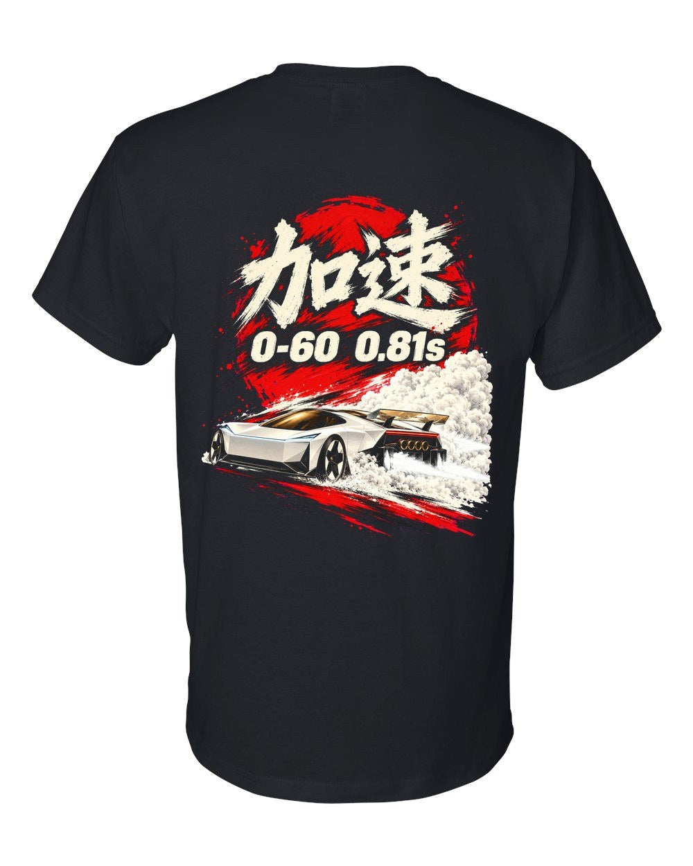 Tesla Roadster 0-60 T-Shirt Black back
