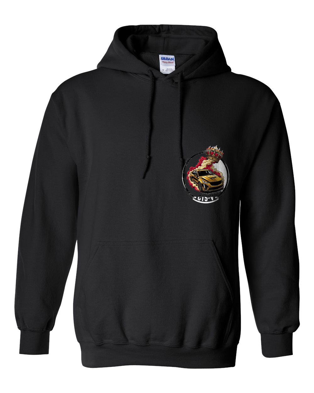 Pull Over Hoodie Black front