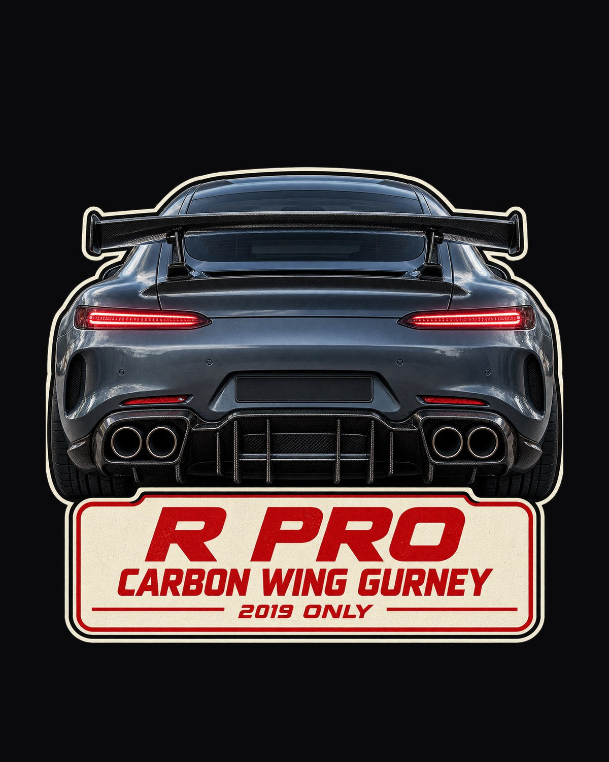AMG GT R Pro C190 Taillight Macro Tee, 2019 Carbon Wing design only