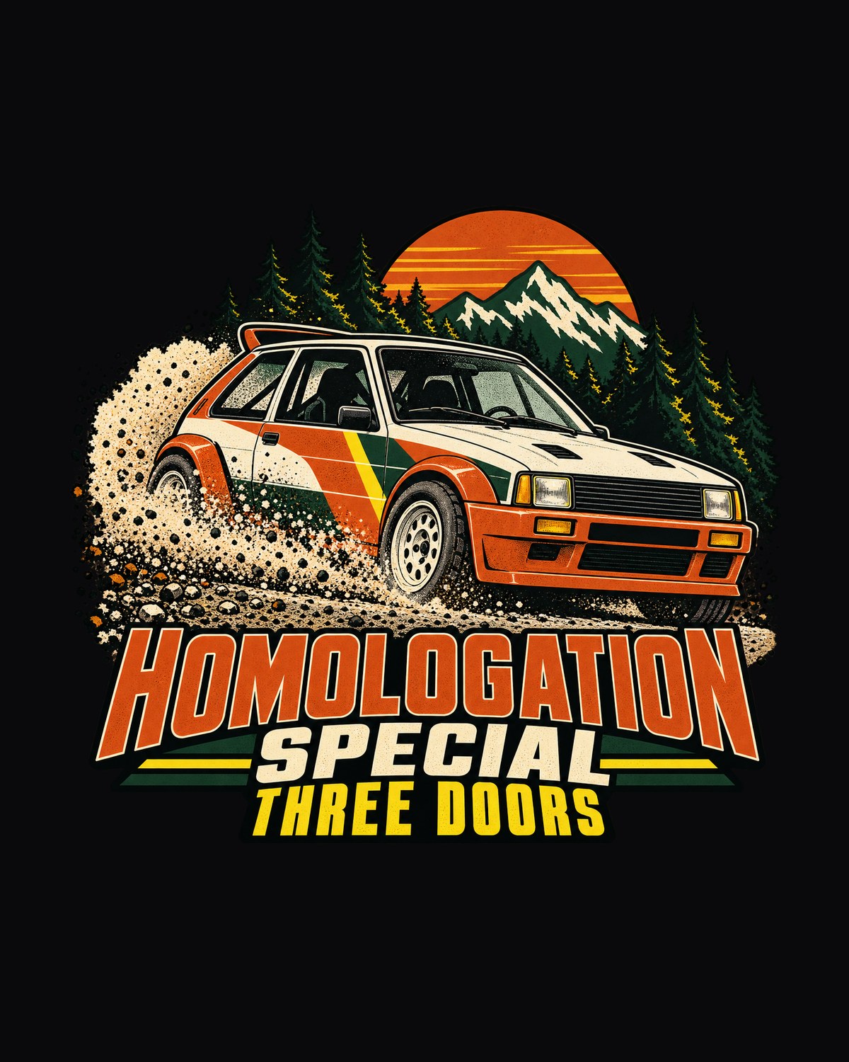 Toyota GR Yaris Gravel Slide Rally Poster Shirt, Homologation Special design only