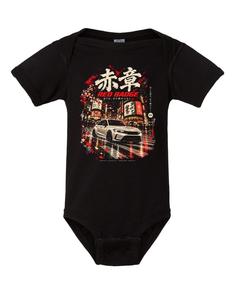 Honda Civic Type R FL5 Baby Onesie Black front