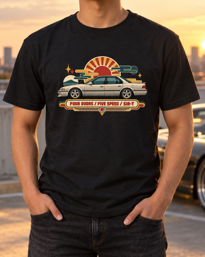 Honda Accord CD6 SiR-T Showa Catalogue Ad Shirt T-Shirt Black worn hero