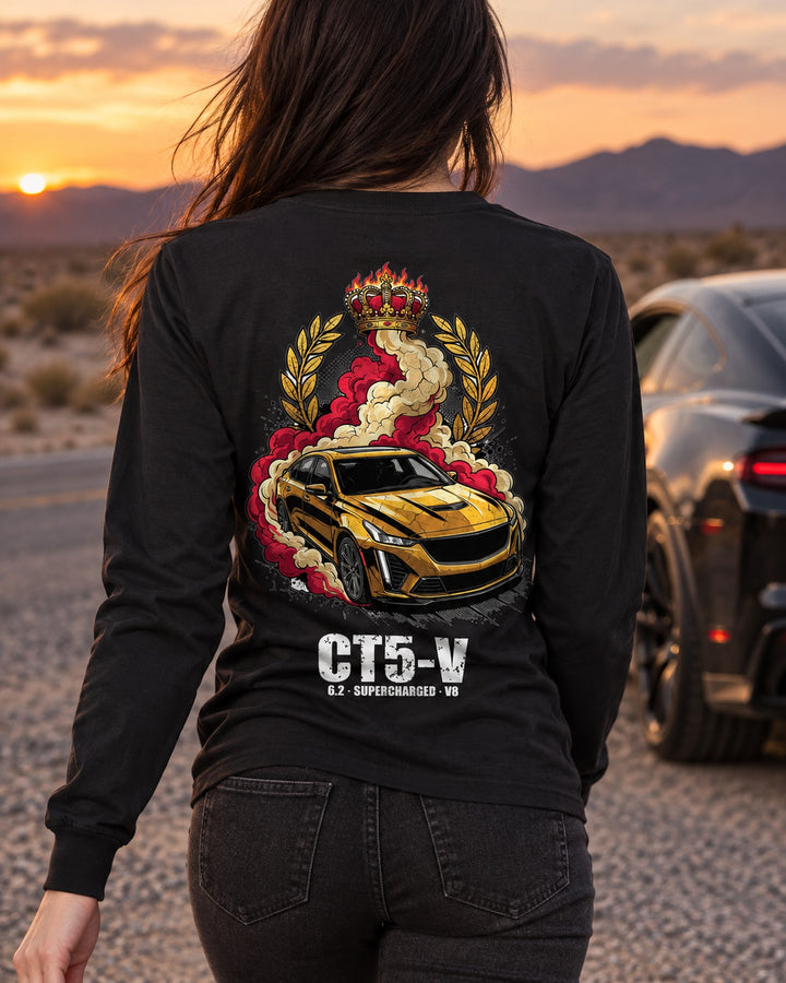 Cadillac CT5-V Crown Long Sleeve T-Shirt worn hero