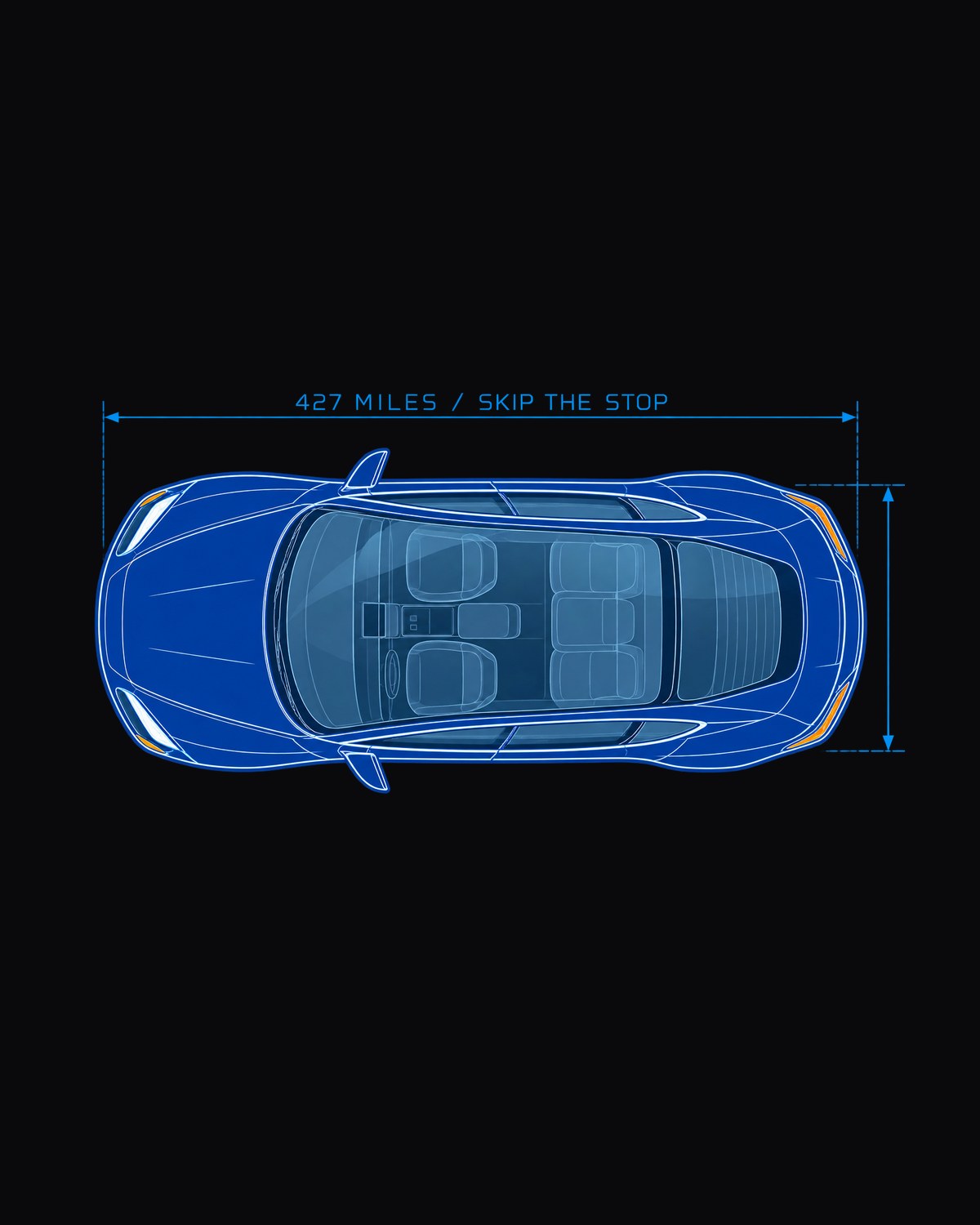 Lucid Air Sapphire Cyan Blueprint Shirt, Range Joke Tee design only