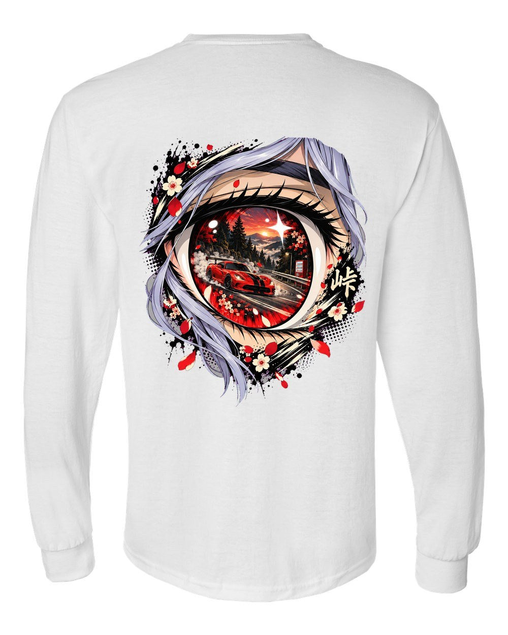 Dodge Viper ACR Anime Girl Long Sleeve White back