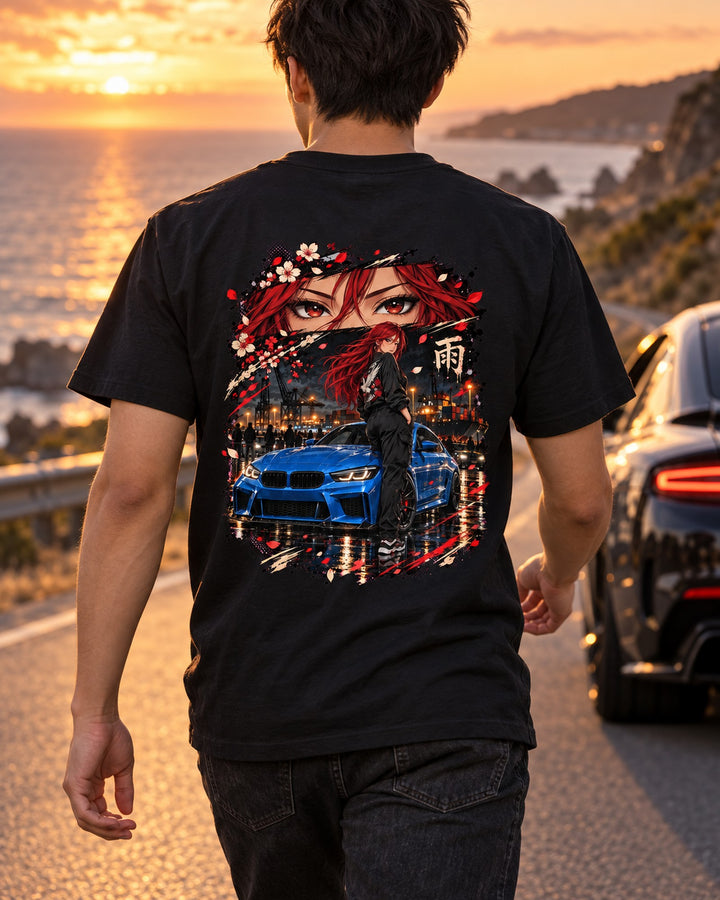 BMW M2 G87 Anime Girl Shirt, Hoodie & More T-Shirt Black worn hero